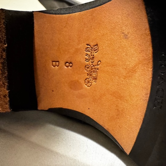 Never Worn Coach Glossy Black Leather Tall Boot - Picture 4 of 7